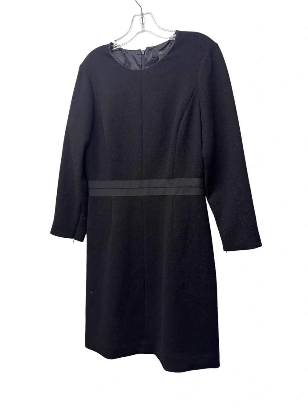 J Crew Classic Black Long-Sleeve Shift Dress